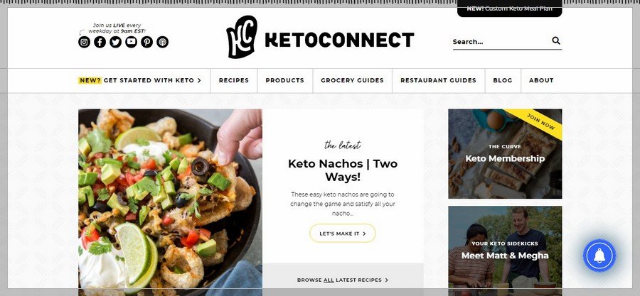 KetoConnect Membership Website Inspiration
