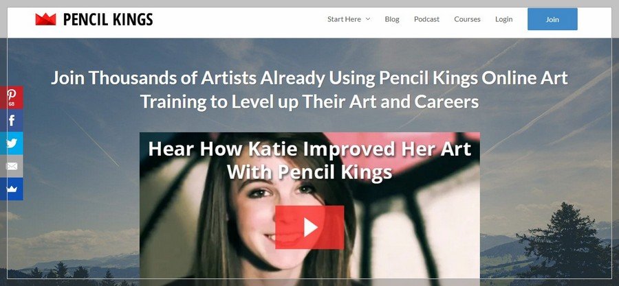 Pencil Kings Membership Website Inspiration