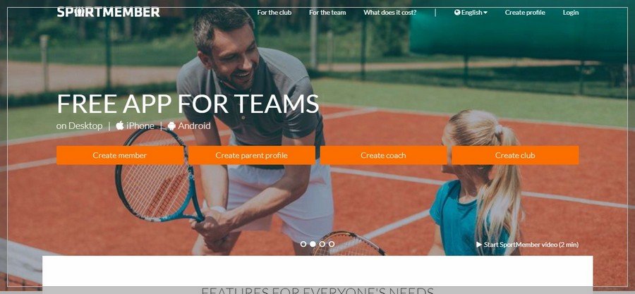 Sport Member Membership Website Inspiration