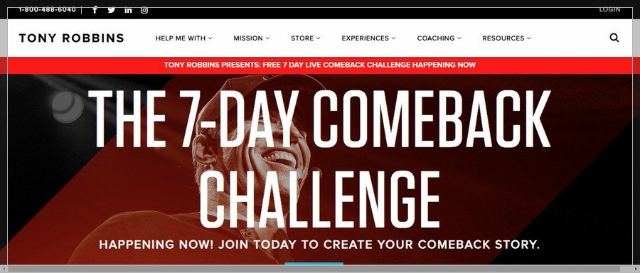 Tony Robbins Membership Website Inspiration