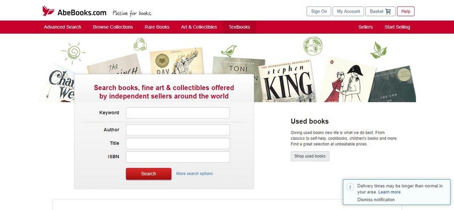 Abe books - Small Business Website Design Ideas 1