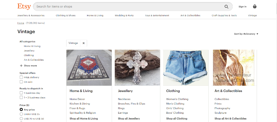 ETSY - Small Business Website Design Ideas 2