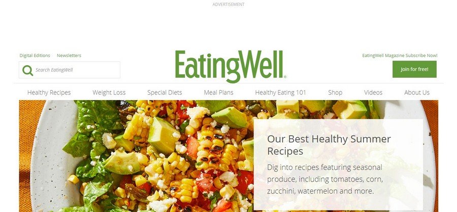 Eating Well - Small Business Website Design Ideas 4