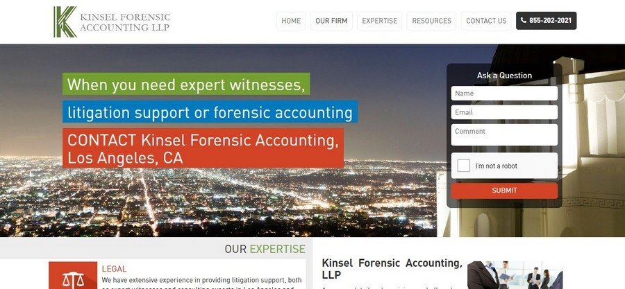 Kinsel Forensic Accounting - Small Business Website Design Ideas 5