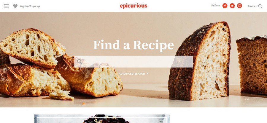 Epicurious - Small Business Website Design Ideas 5