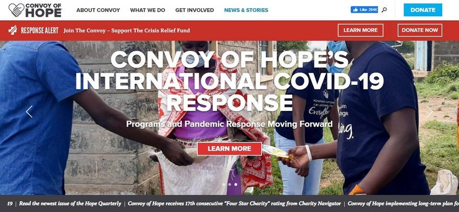Convoy of Hope - Small Business Website Design Ideas 5
