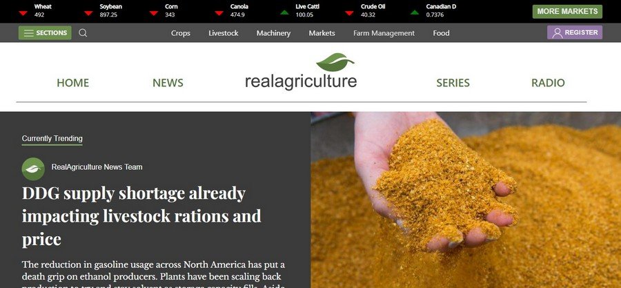 Real Agriculture - Small Business Website Design Ideas 7