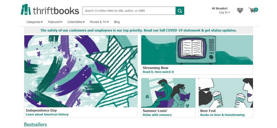 Thrift Books - Small Business Website Design Ideas 9
