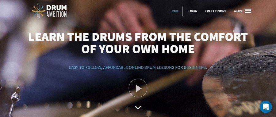 Drum Ambition - Small Business Website Design Ideas Music 1