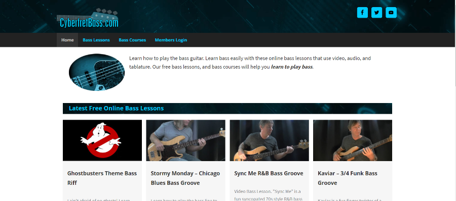 CyberFretBass.com - Small Business Website Design Ideas Music 10