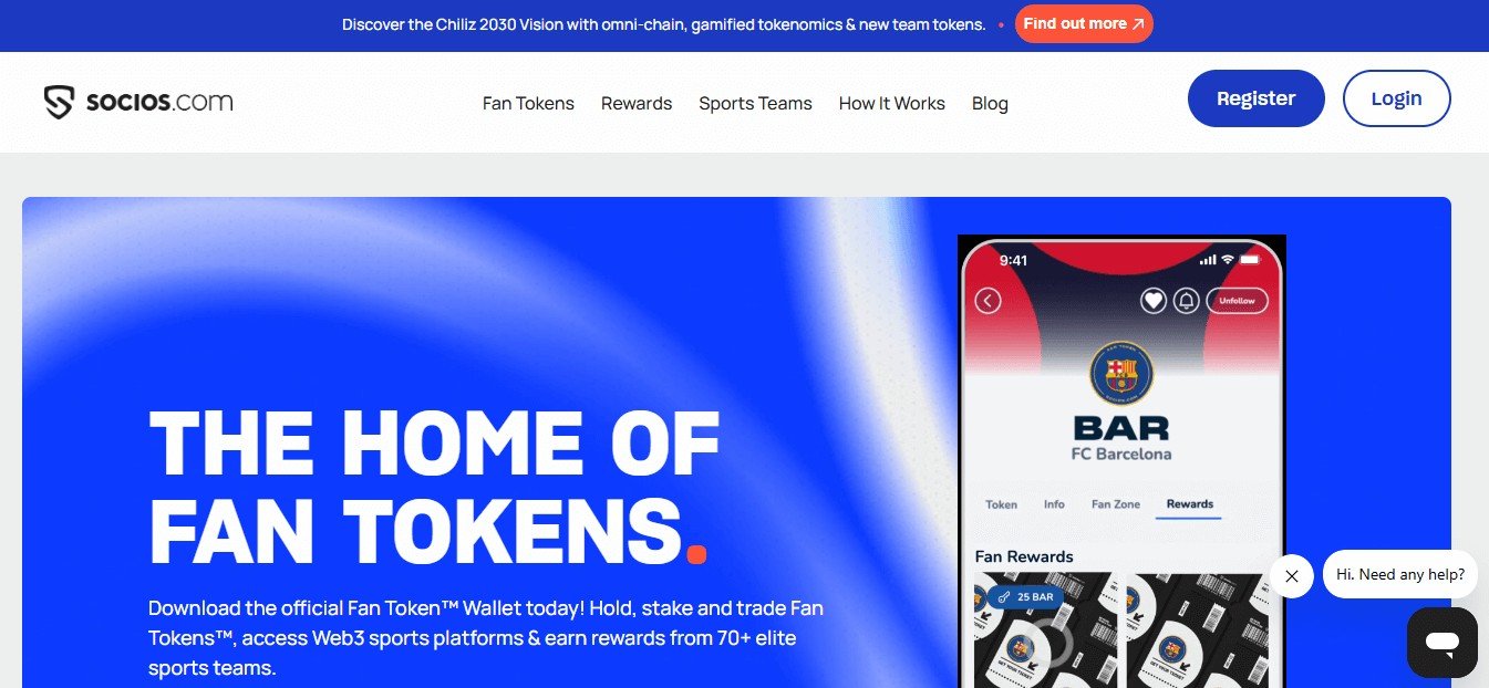 Sports Membership Website Designs (Socios.com) - ColorWhistle