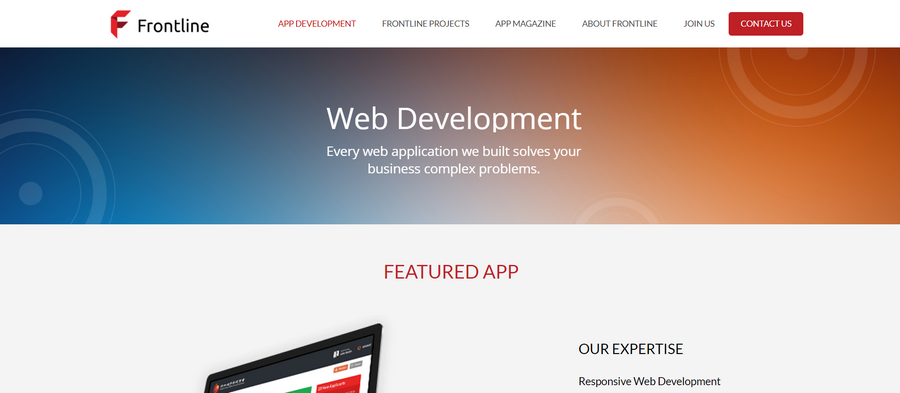 Web Application Development Companies FRONTLINE