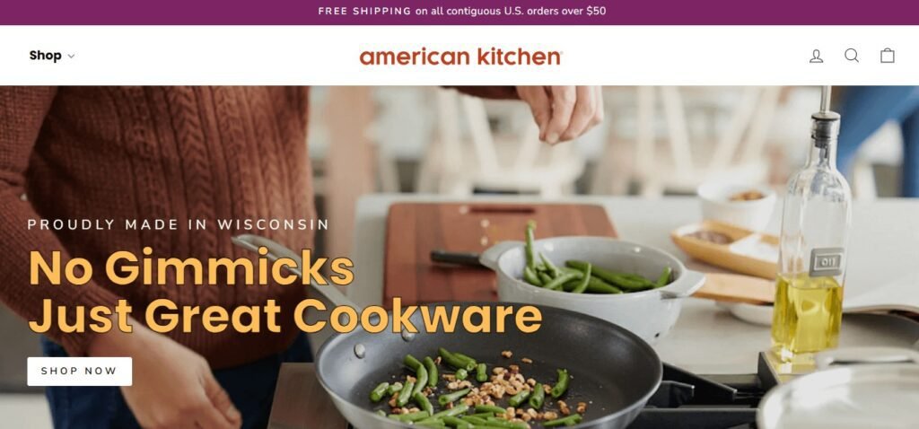 Best Kitchenware Website Design Inspiration (Americian Kitchen) - ColorWhistle