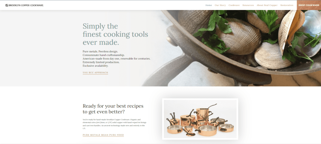 Best Kitchenware Website Design Inspiration (BCC) - ColorWhistle