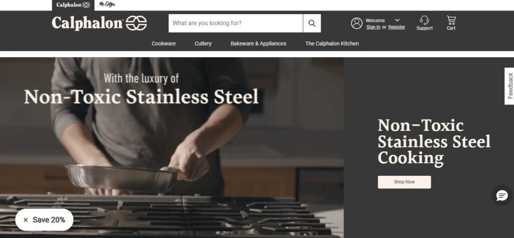 Best Kitchenware Website Design Inspiration (Calphalon) - ColorWhistle