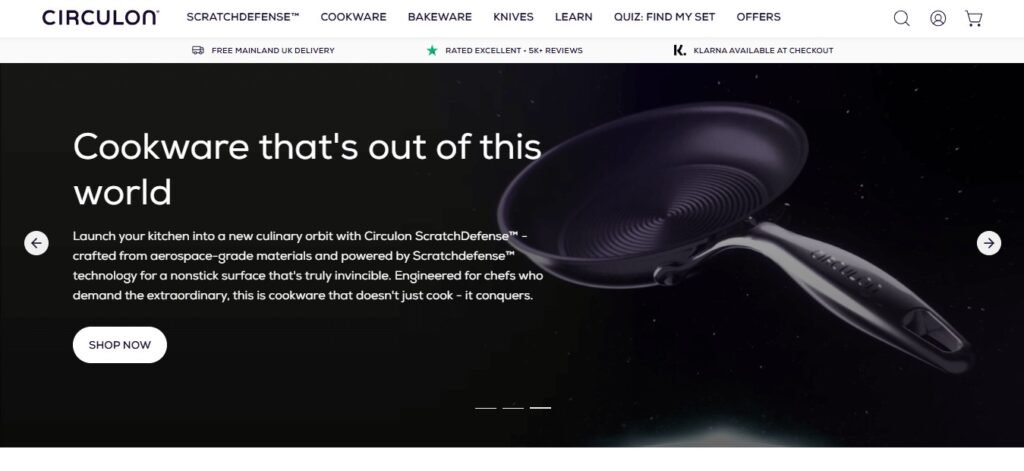 Best Kitchenware Website Design Inspiration (Circulon) - ColorWhistle