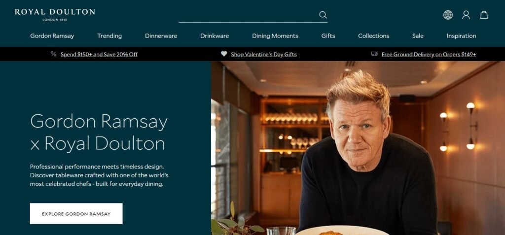 Best Kitchenware Website Design Inspiration (Royal Doulton) - ColorWhistle