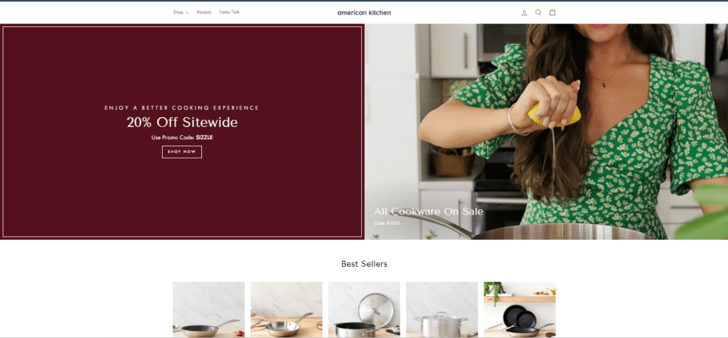 Best Kitchenware Website Design Inspiration (american kitchen) - ColorWhistle