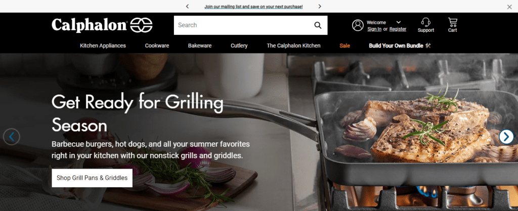 Best Kitchenware Website Design Inspiration (calphalon) - ColorWhistle