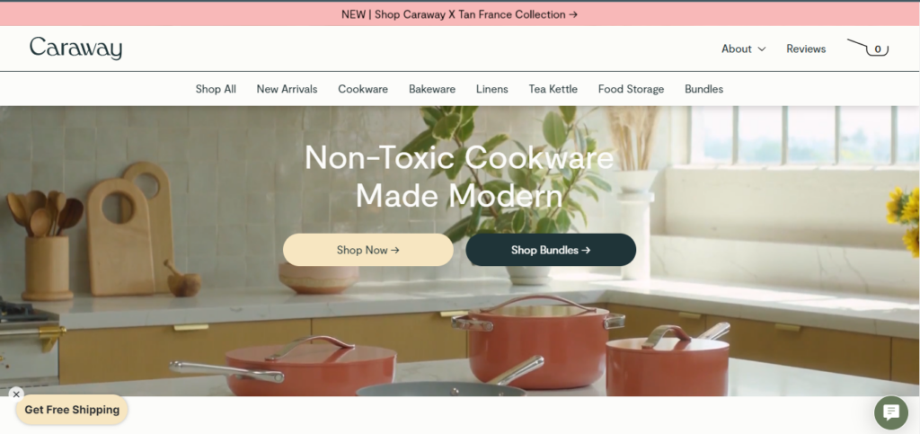 Best Kitchenware Website Design Inspiration (caraway) - ColorWhistle