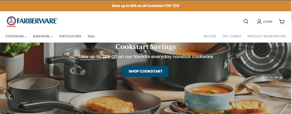 Best Kitchenware Website Design Inspiration (faberware) - ColorWhistle