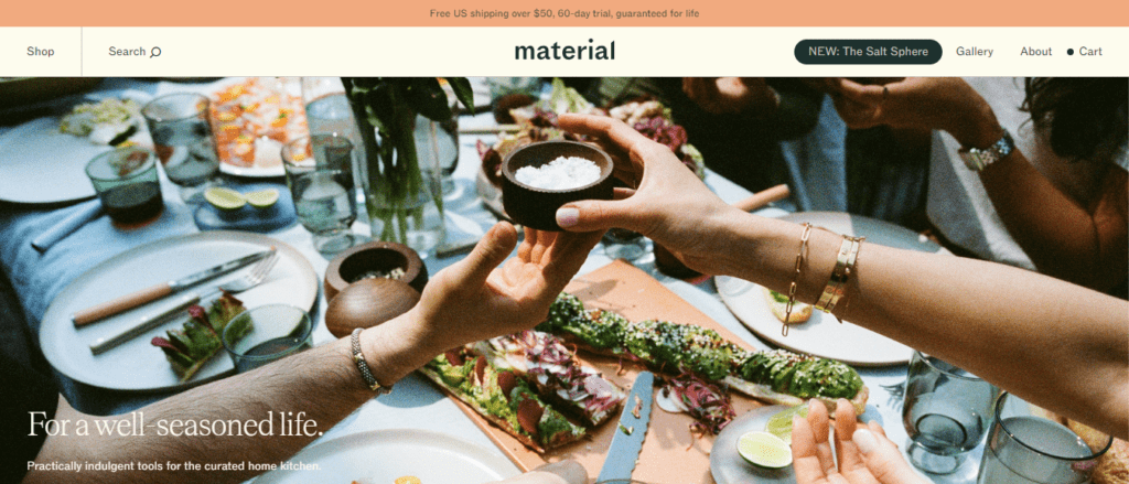 Best Kitchenware Website Design Inspiration (material) - ColorWhistle