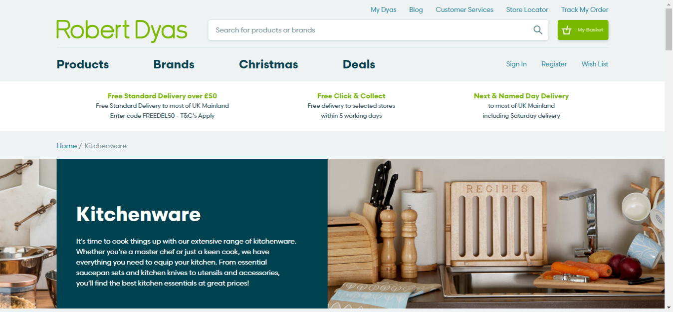 RobertDyas - Online Kitchenware Stores
