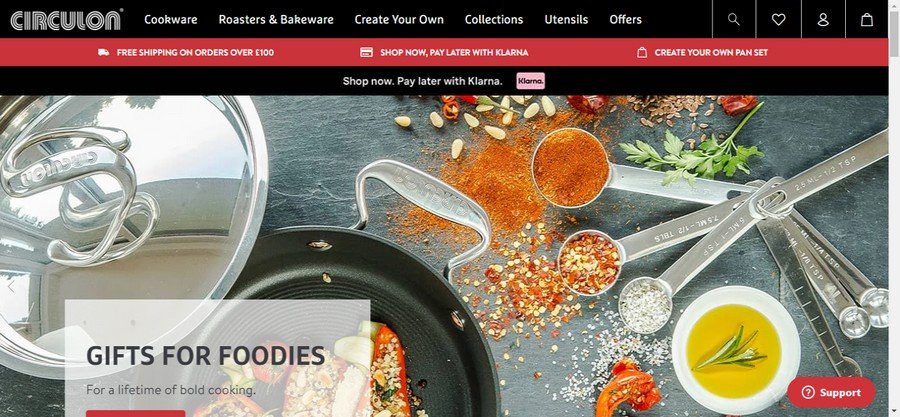 Circulon - Kitchenware Website