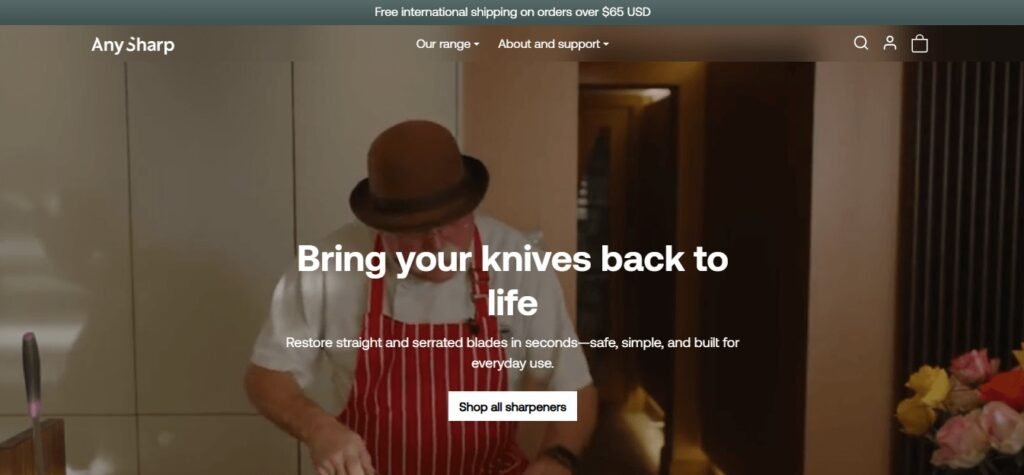 Successful Online Kitchenware Store Website’s Inspiration (Anysharp) - ColorWhistle