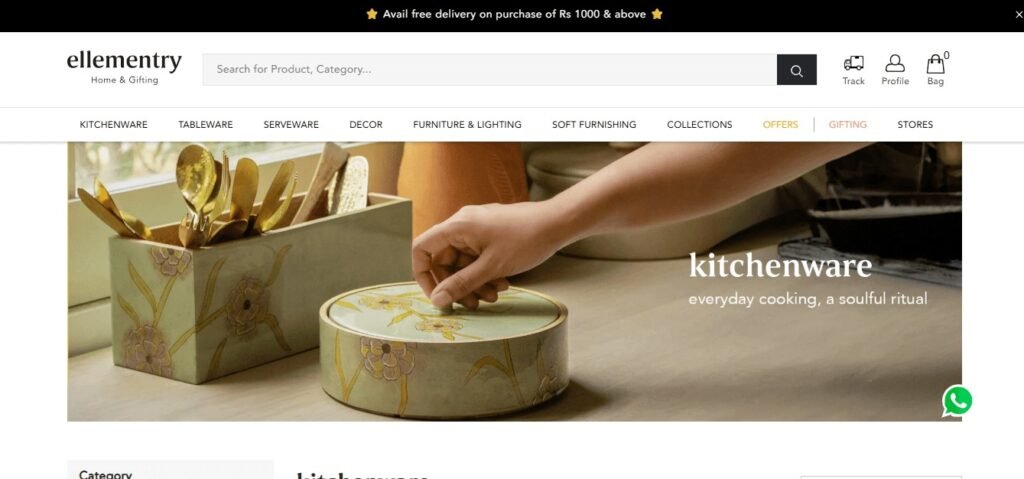 Successful Online Kitchenware Store Website’s Inspiration (Ellementry) - ColorWhistle