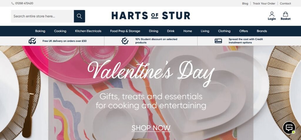 Successful Online Kitchenware Store Website’s Inspiration (Harts of Stur) - ColorWhistle