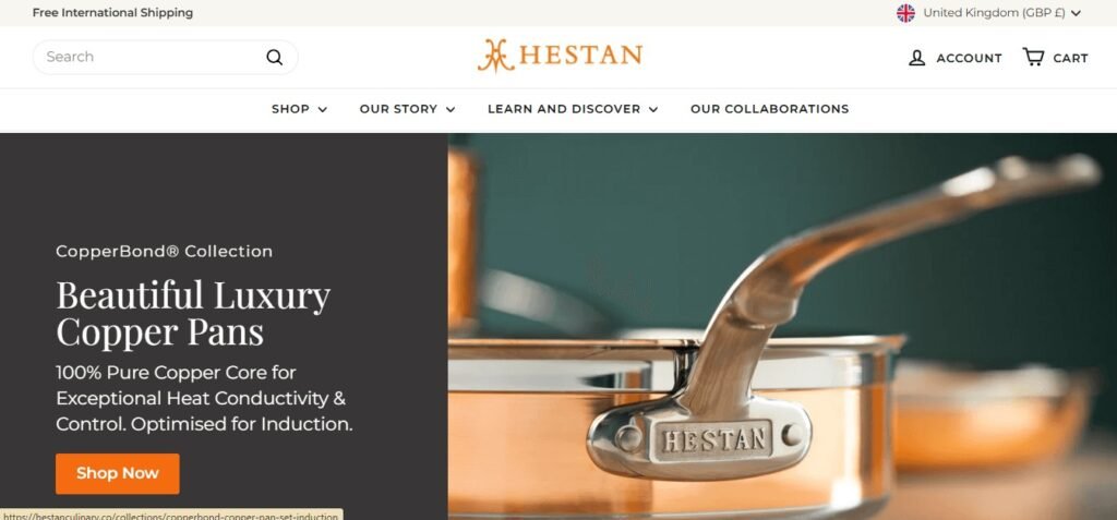 Successful Online Kitchenware Store Website’s Inspiration (Hestan) - ColorWhistle