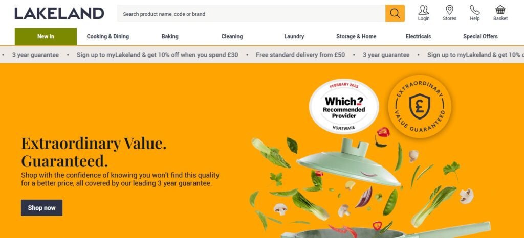 Successful Online Kitchenware Store Website’s Inspiration (Lakeland) - ColorWhistle