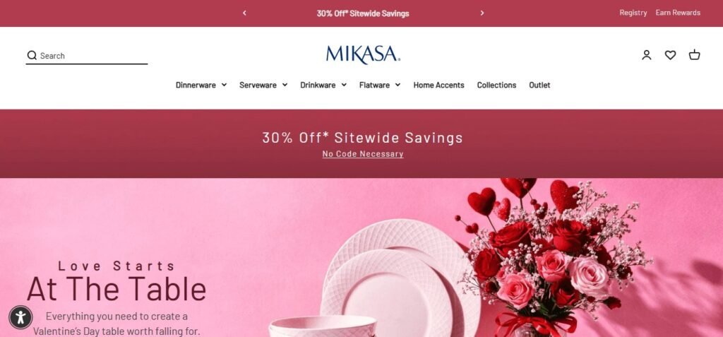 Successful Online Kitchenware Store Website’s Inspiration (Mikasa) - ColorWhistle