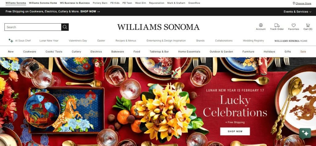 Successful Online Kitchenware Store Website’s Inspiration (Williams sonoma) - ColorWhistle
