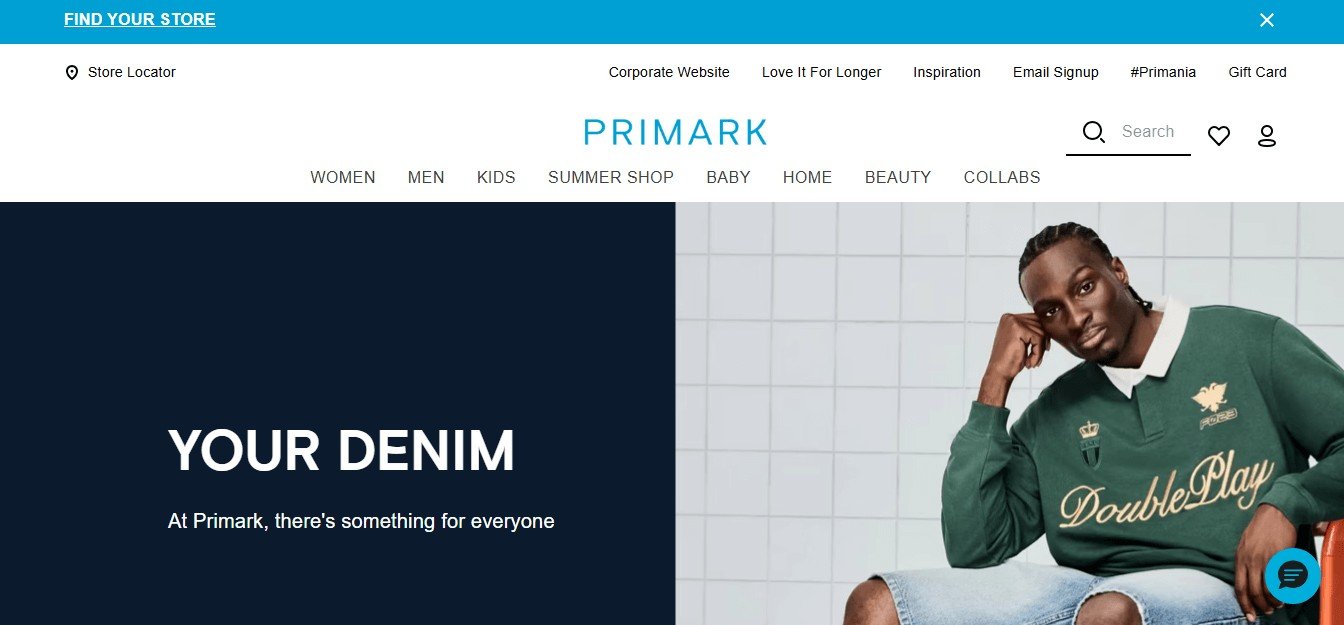 E-commerce Websites of Top Luxury Fashion Brands (Primark) - ColorWhistle