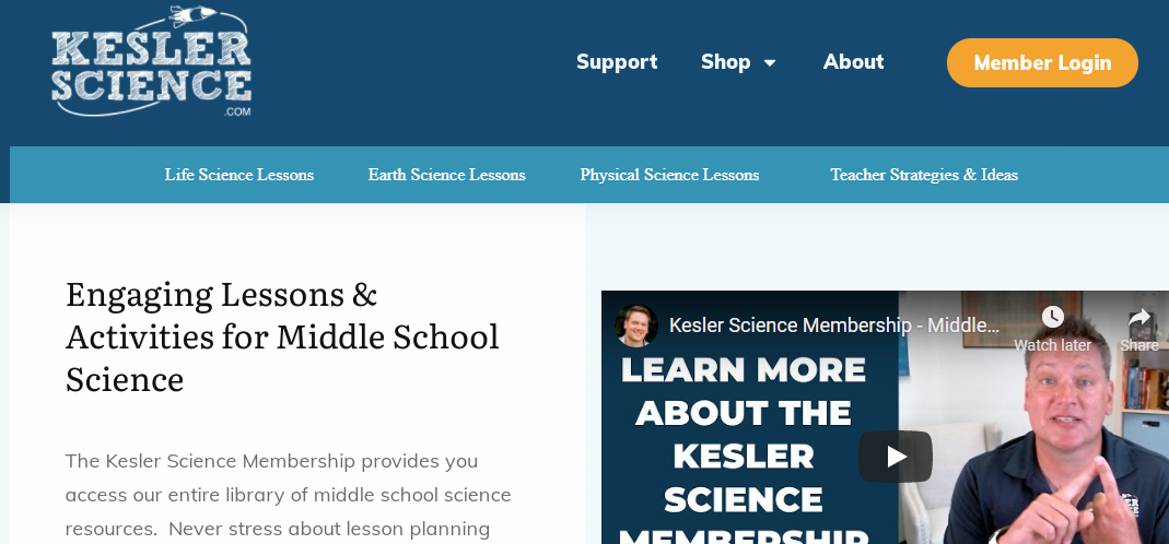 Kesler Science - Education Membership Websites