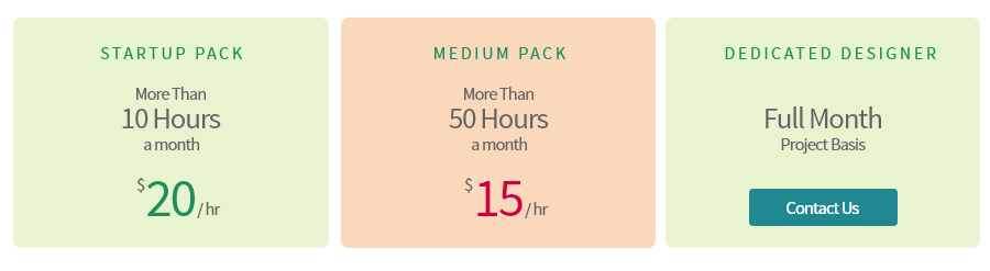 hire dedicated graphic designer pricing packages
