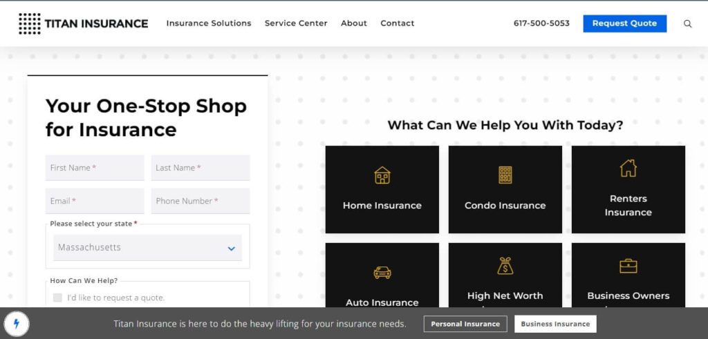 Best Insurance Website Design & Website Builder Inspirations (Titan Insurance) - ColorWhistle