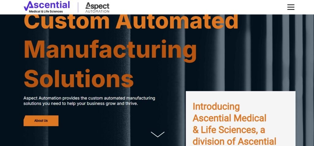 Industrial Website Design Example Ideas (Aspect Automation) - ColorWhistle