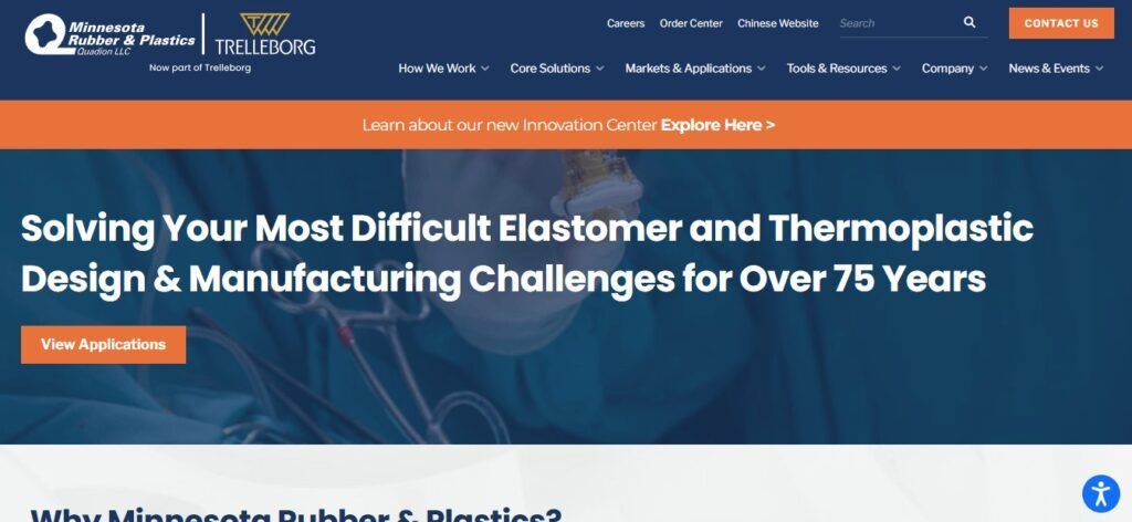 Industrial Website Design Example Ideas (Minnesota Rubber & Plastics) - ColorWhistle