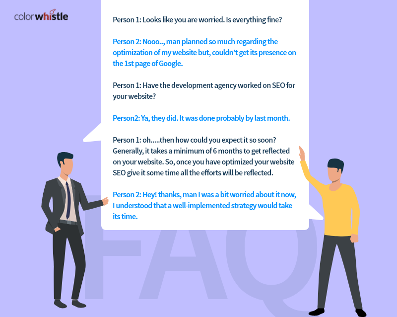 How long will it take to get to the 1st page of Google - FAQ on web page design