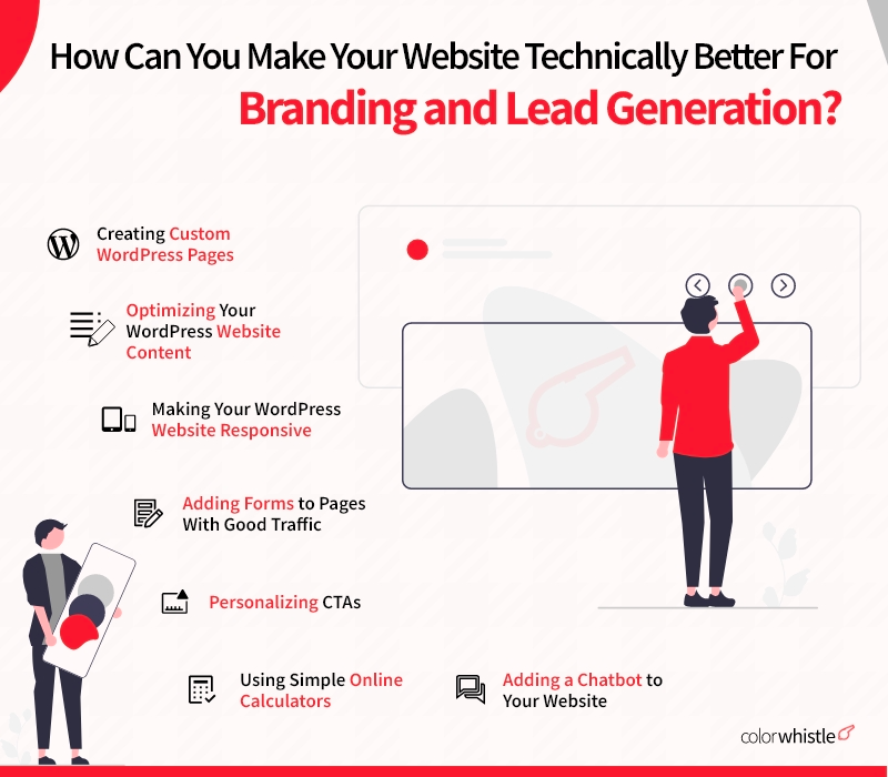 Lead generation & Branding Tips with WordPress Website - ColorWhistle