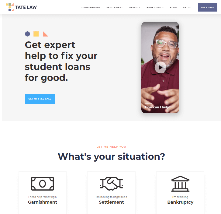 WordPress Website Branding and Lead Generation Techniques (Tate Law) - ColorWhistle