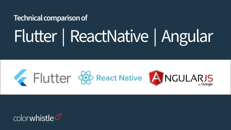 Technical comparison of Flutter vs React Native vs Angular