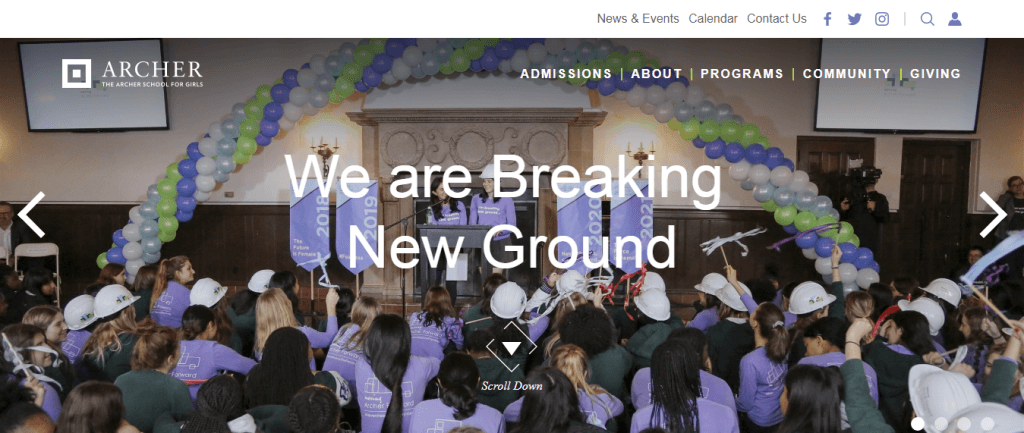 School Website Design Ideas And Inspirations (Archer) - ColorWhistle
