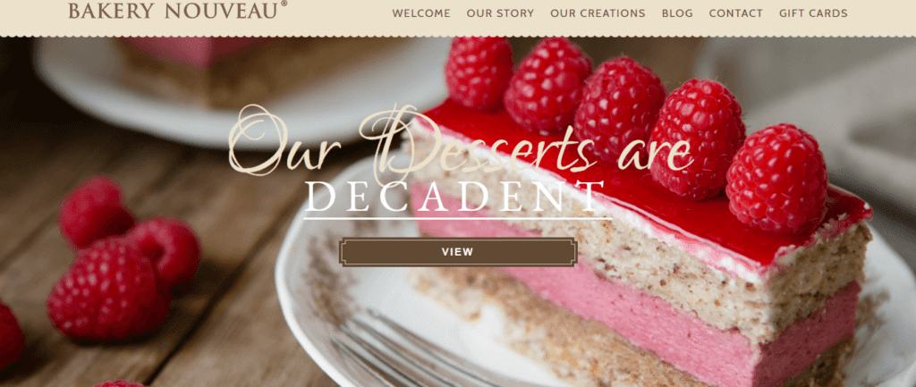 Bakery Website Design Ideas and Inspirations (Nouveau Bakery) - ColorWhistle