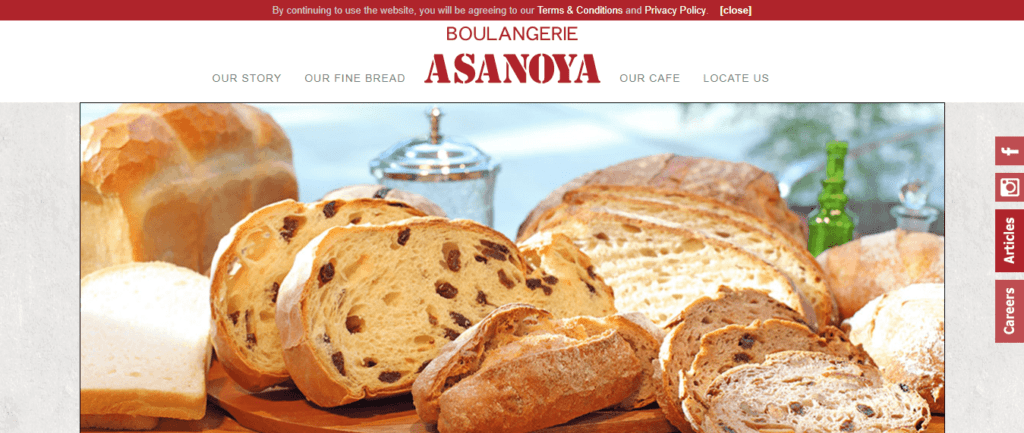 Bakery Website Design Ideas and Inspirations (Boulangerie Asanoya) - ColorWhistle