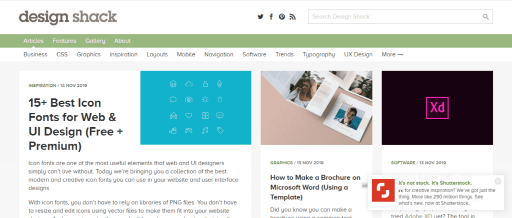 Web Design Blogs for Every Designers (Design Shack) - ColorWhistle