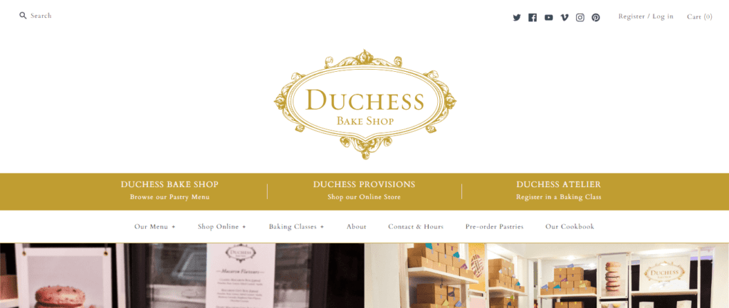 Bakery Website Design Ideas and Inspirations (Duchess Bakes) - ColorWhistle